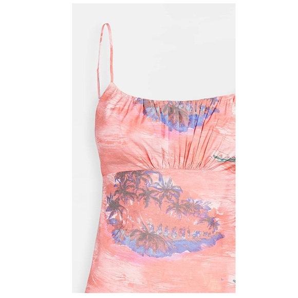 ๐ฅNWT๐ฅ STAUD 0 Bell red island mini dress pink red - Picture 4 of 9